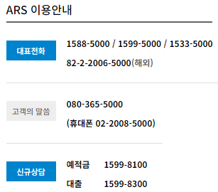 우리은행 고객센터 전화번호