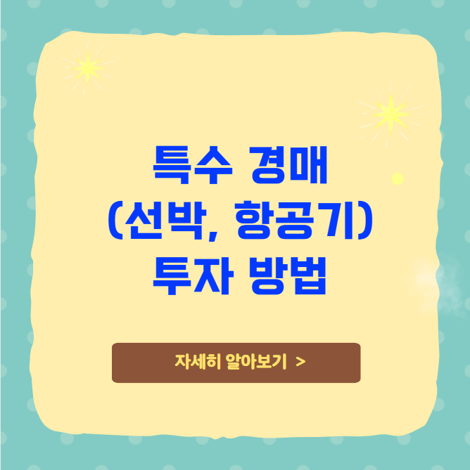 특수 경매 선박 항공기 투자 방법